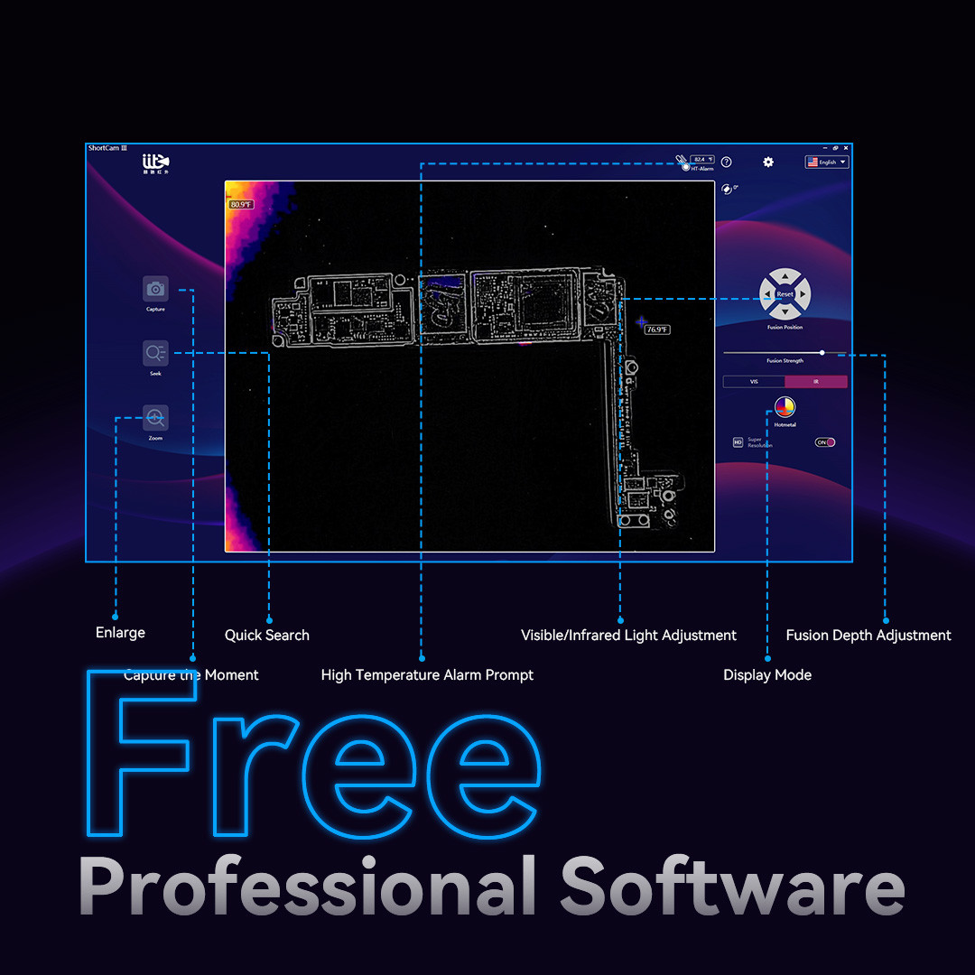 LANGCHI 6th Shortcam Lite Infr - огляд і ціна Shortcam Thermal Imaging Pcb