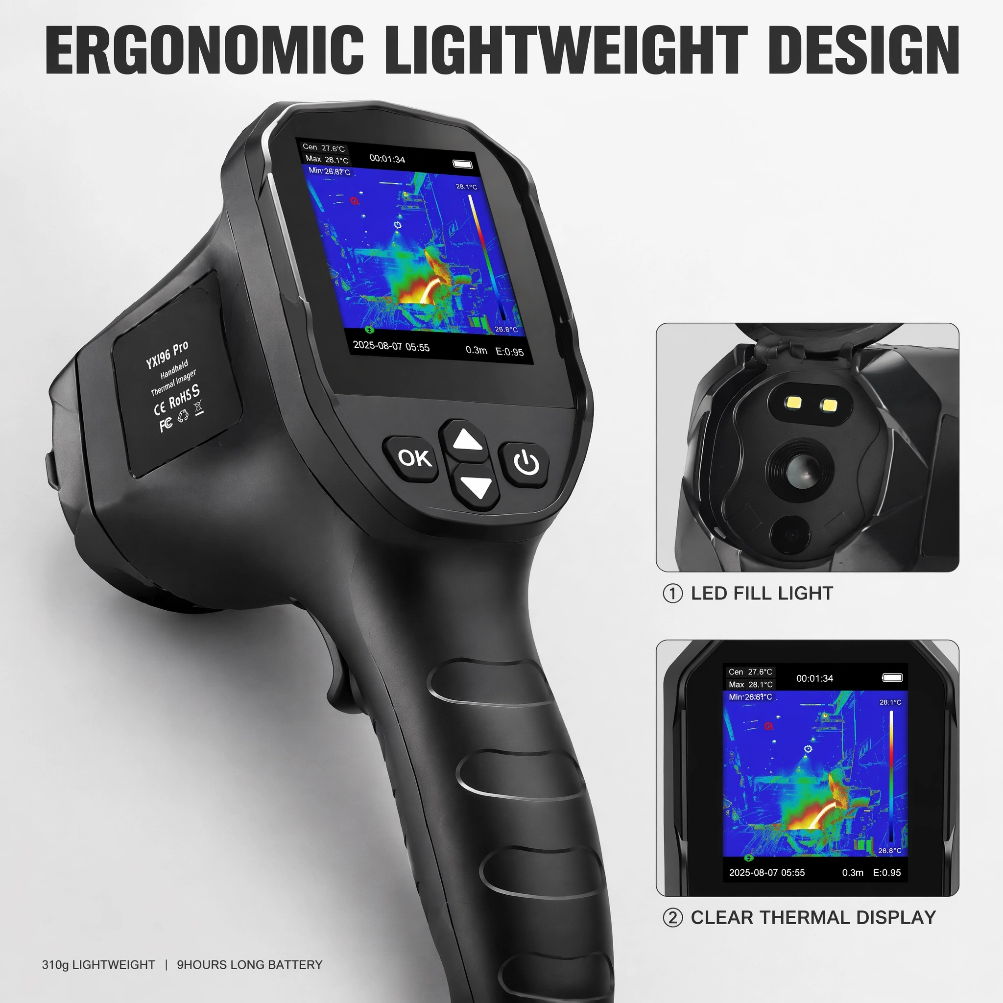 HP-YXI96/YXI96 Pro Handheld Th - огляд і ціна Nf 521 Thermal Imaging Camera